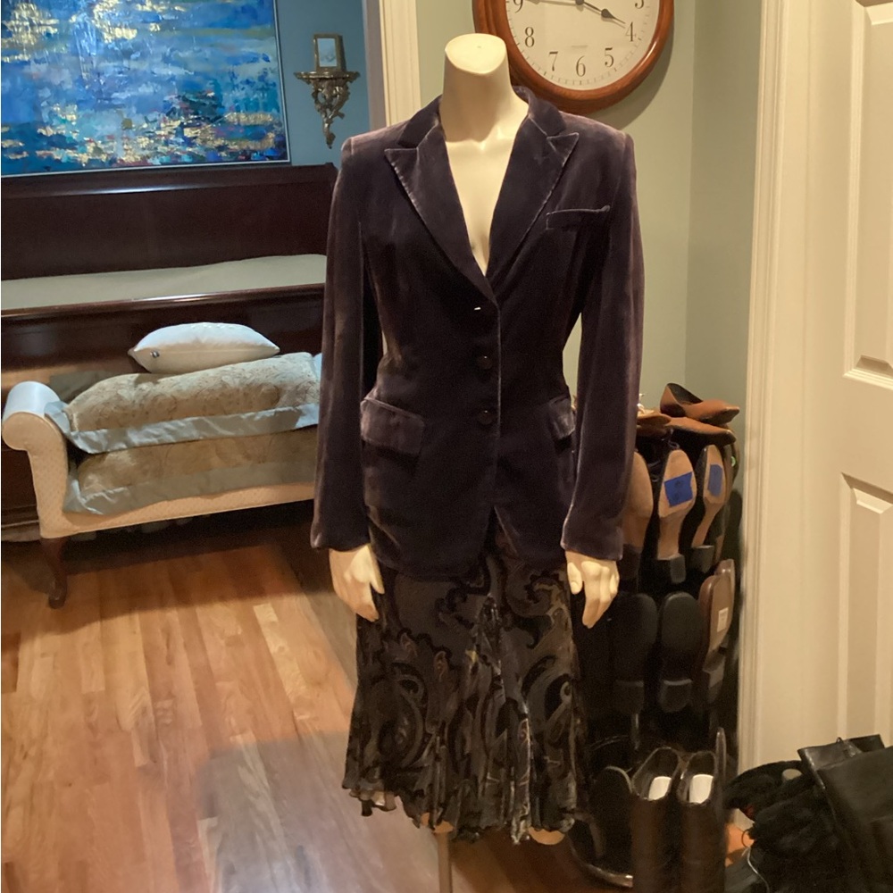 Dana Buchman Silk Velvet Skirt